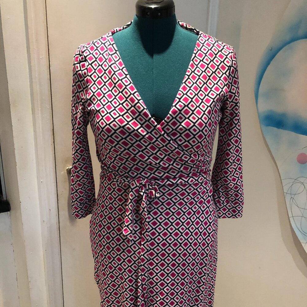 Diane von Furstenberg Jeanne Wrap Dress Vintage Print - Picture 4 of 10